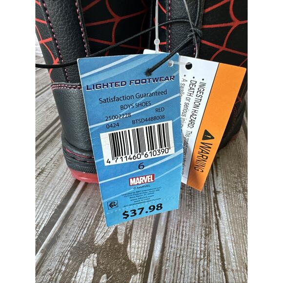 Marvel Spiderman Light-up Insulated Mid-Calf slip-on Winter Boots Boys size‎ 6 - Picture 5 of 6